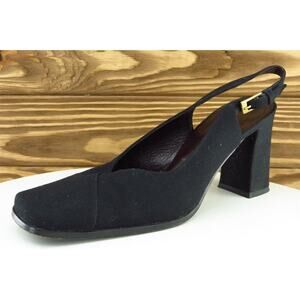 Martinez Valero Women Sz 8 M‎ Black Fabric Pump